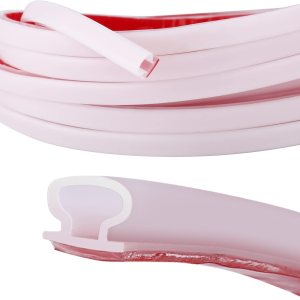 Burlete de goma para puerta, parte trasera autoadhesiva en forma de D, para aislamiento de marco de puerta, fácil de cortar a tamaño (20 pies, Burlete de goma para puerta, parte trasera autoadhesiva en forma de D, para aislamiento de marco de puerta, fácil de cortar a tamaño (20 pies,