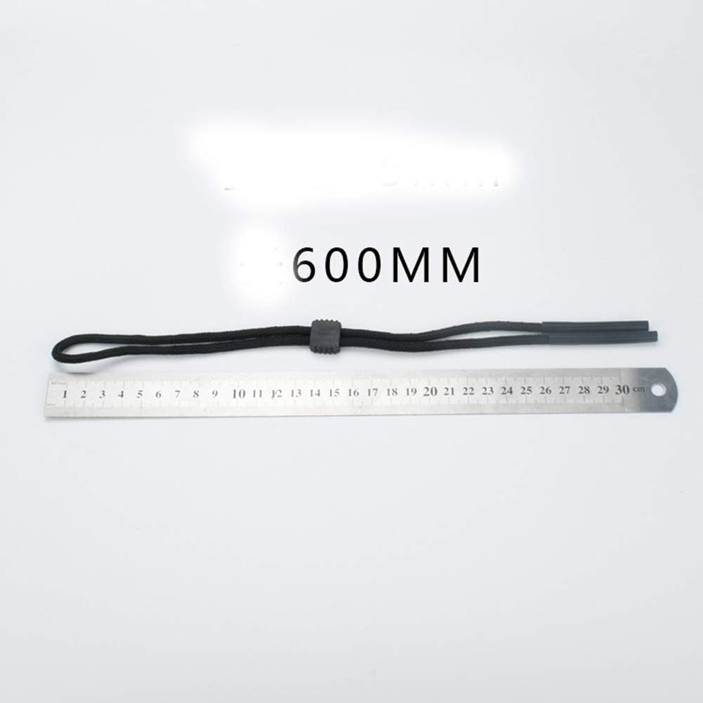6 correas de poliéster negro para gafas, correas ajustables para gafas, cordones antideslizantes para lentes de sol alrededor del cuello, correa