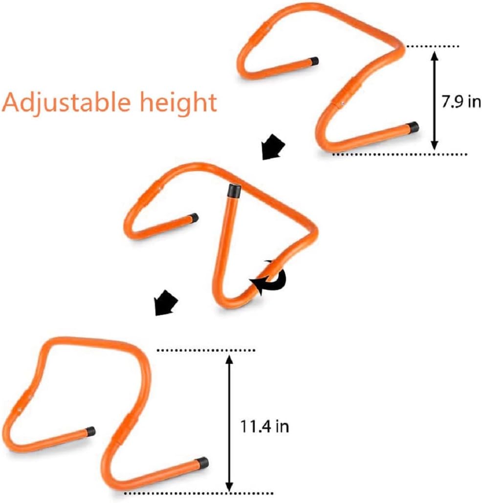 Juego de entrenamiento de velocidad y agilidad incluye 4 obstáculos ajustables, 1 paracaídas de resistencia, 1 escalera de agilidad, 4 estacas de