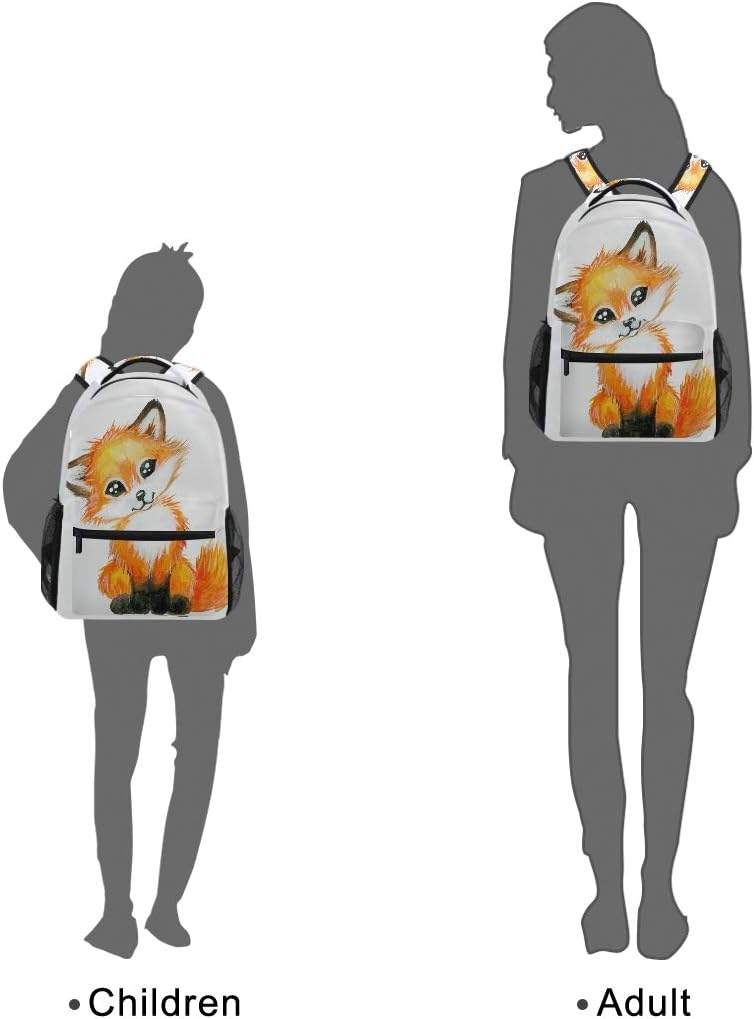ALAZA Elegante mochila grande personalizada portátil iPad Tablet viaje mochila escolar con múltiples bolsillos, Zorro, Computadora portátil