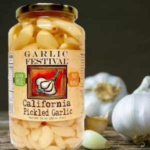 Garlic Festival Foods California Dientes de ajo en escabeche en un frasco  Ajo en escabeche liso  Dientes de ajo frescos para cocinar  Recién hechos Garlic Festival Foods California Dientes de ajo en escabeche en un frasco  Ajo en escabeche liso  Dientes de ajo frescos para cocinar  Recién hechos