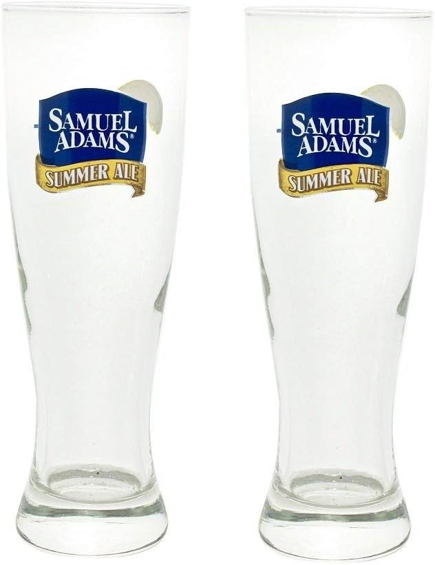 2 vasos de cerveza Samuel Adams Pint Summer Ale