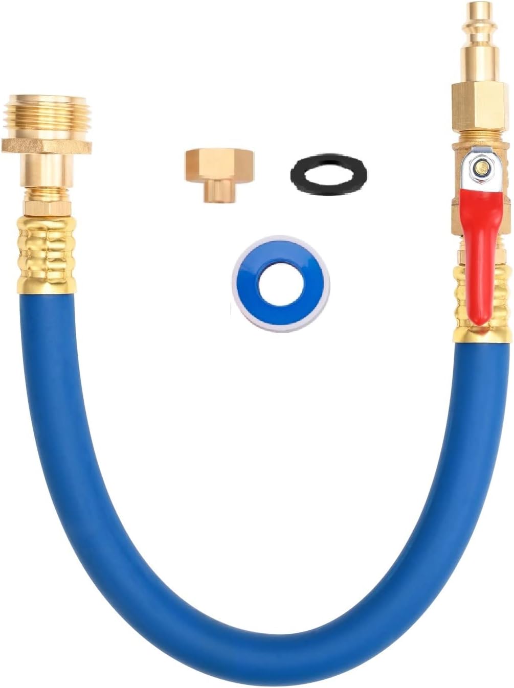 Kit de preparación para el invierno RV tapón de soplado de caravana, adaptador de soplado de rociador, compresor de aire, adaptador de enchufe de
