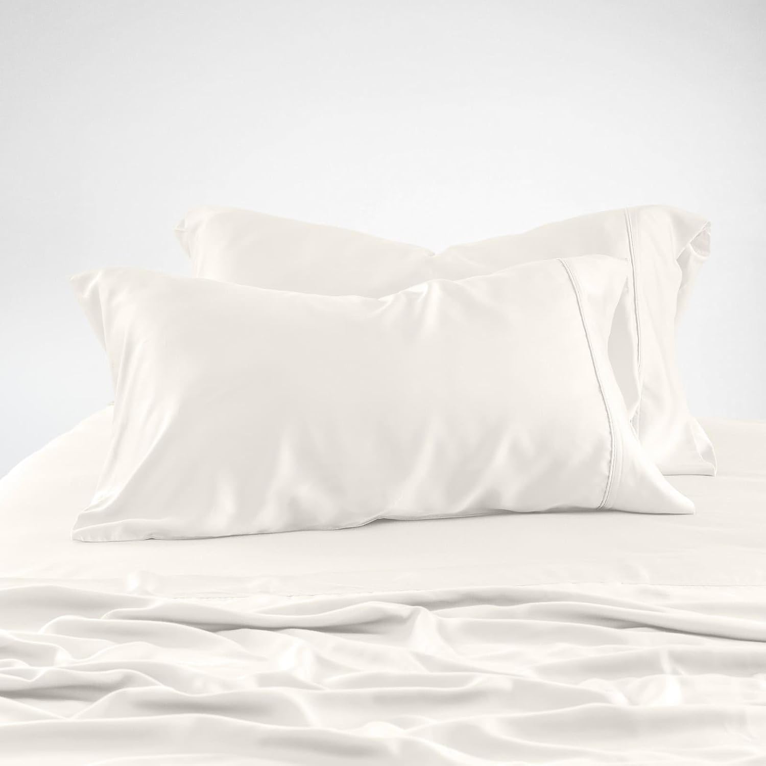 Olive + Crate Luxury Series – Juego de sábanas 100% Tencel de eucalipto tamaño Queen, 4 piezas, sábanas refrescantes súper suaves  Bolsillo profundo