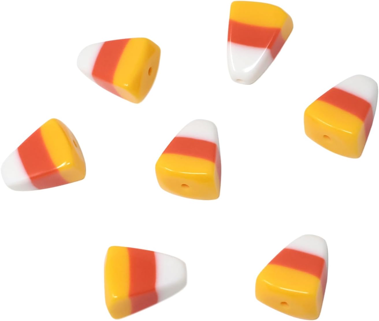 Honbay 24 cuentas de resina de maíz de caramelo artificiales para alimentos, cuentas espaciadoras de Acción de Gracias, Halloween, Navidad, cuentas