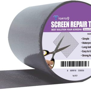 Kit de reparación de pantalla de ventana, 3 capas adhesivas fuertes e impermeables de malla de fibra de vidrio (gris, 4 pulgadas x 15 pies) Kit de reparación de pantalla de ventana, 3 capas adhesivas fuertes e impermeables de malla de fibra de vidrio (gris, 4 pulgadas x 15 pies)