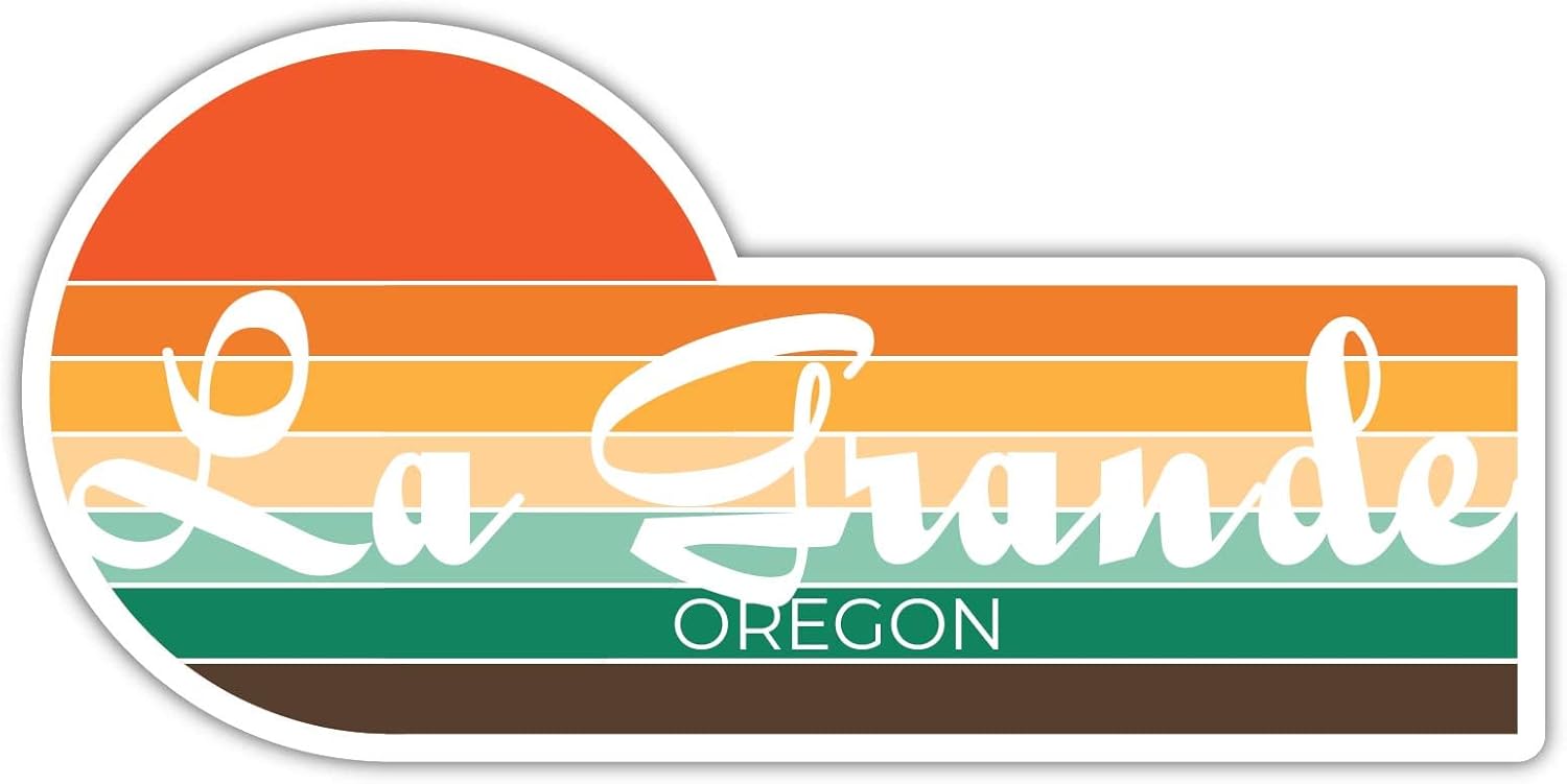 La Grande Oregon – Imán para nevera (4 x 2.25 pulgadas), diseño estético retro vintage de los años 70