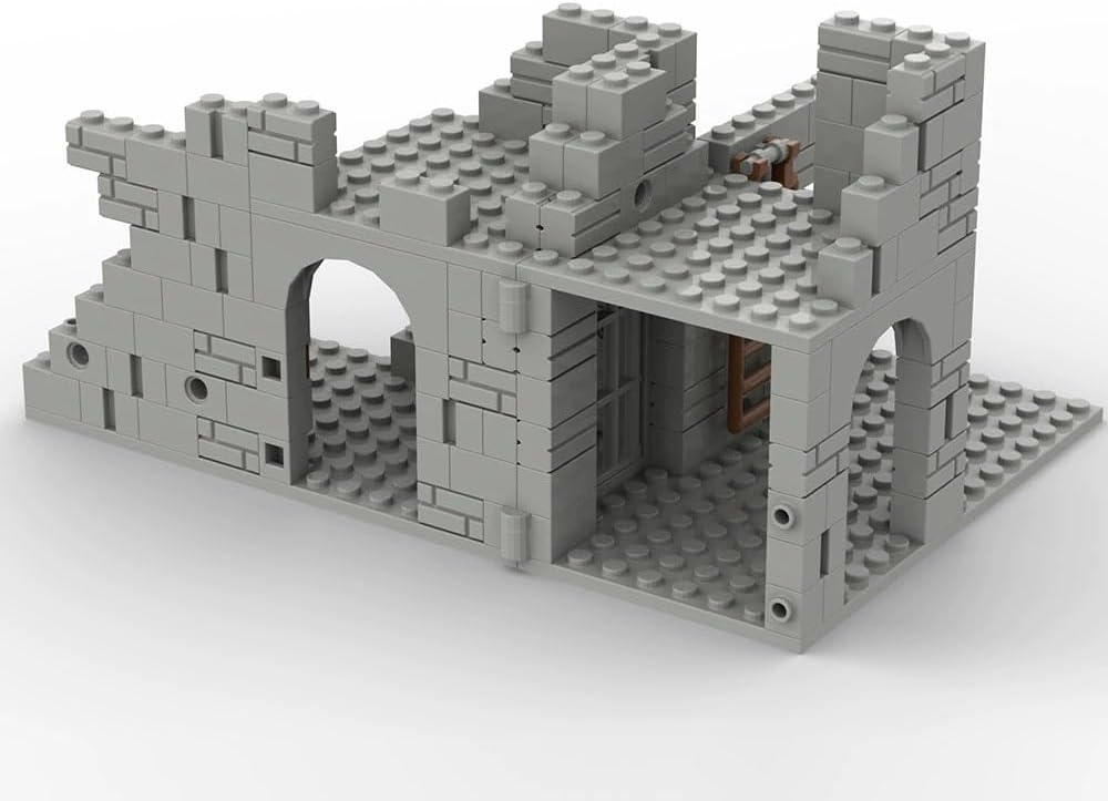 SAYN – Edificios militares de escena militar de la Segunda Guerra Mundial, 171 piezas de la Segunda Guerra Mundial Ruinas de Fortaleza Militar