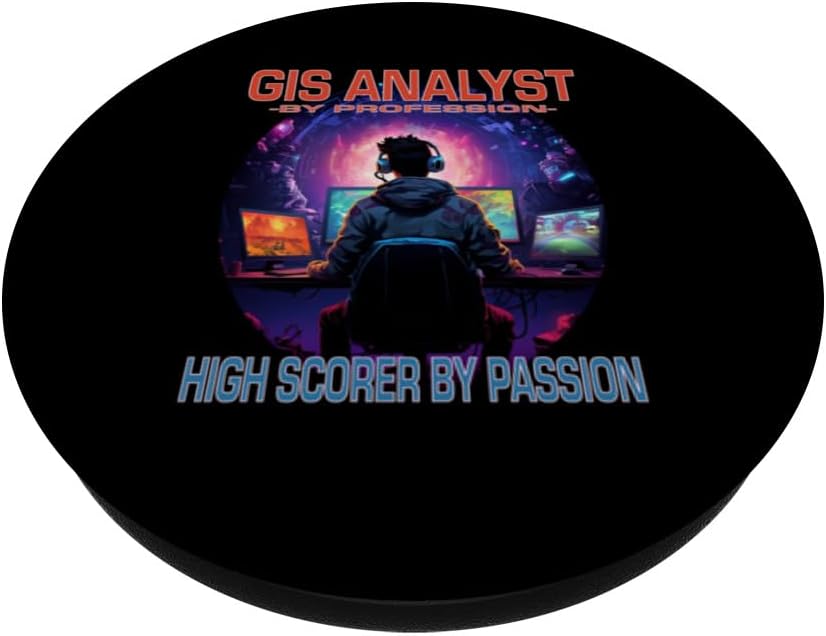 GIS Analyst Funny Gamer – Fun Pun Gaming PopSockets Standard PopGrip