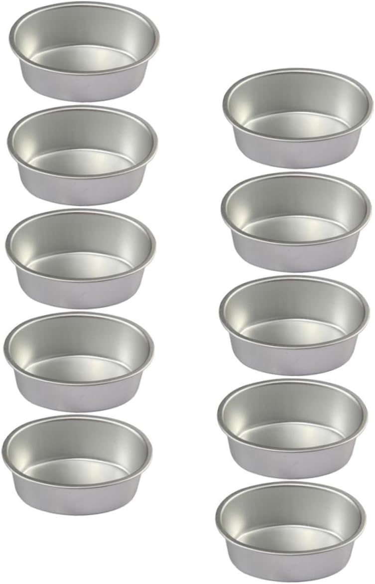 Abaodam 50 moldes ovalados de forma ovalada para queso, molde para hornear pudín, platos para hornear pan, bandeja redonda para hornear, sartén de