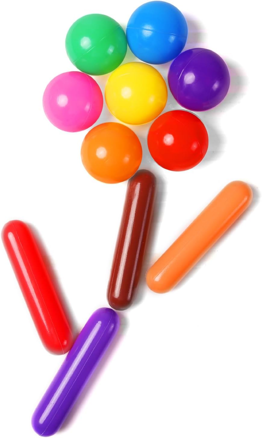 STARBOLO Pelotas para niños, 120 bolas de juguete de plástico a prueba de aplastamiento para niños pequeños, tienda de campaña para jugar con