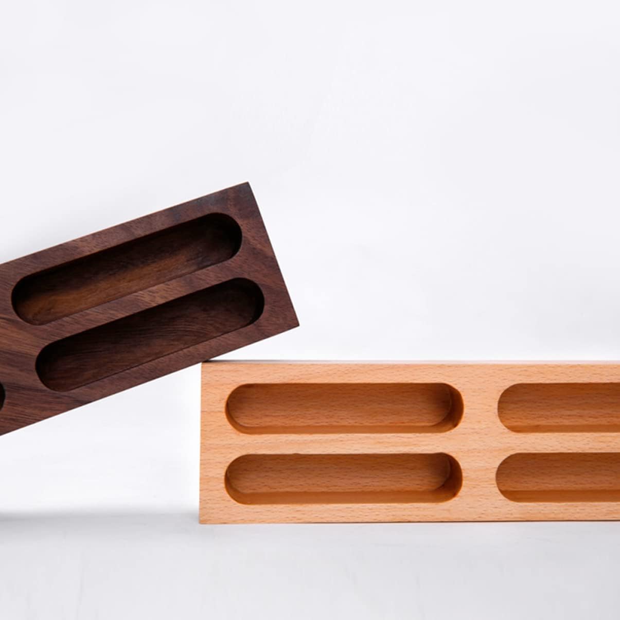 Tarjetero para caja de escritorio, 4 estuches organizadores, mesas de escritorio, soporte de negocios, tarjetas de madera, pantalla de madera,