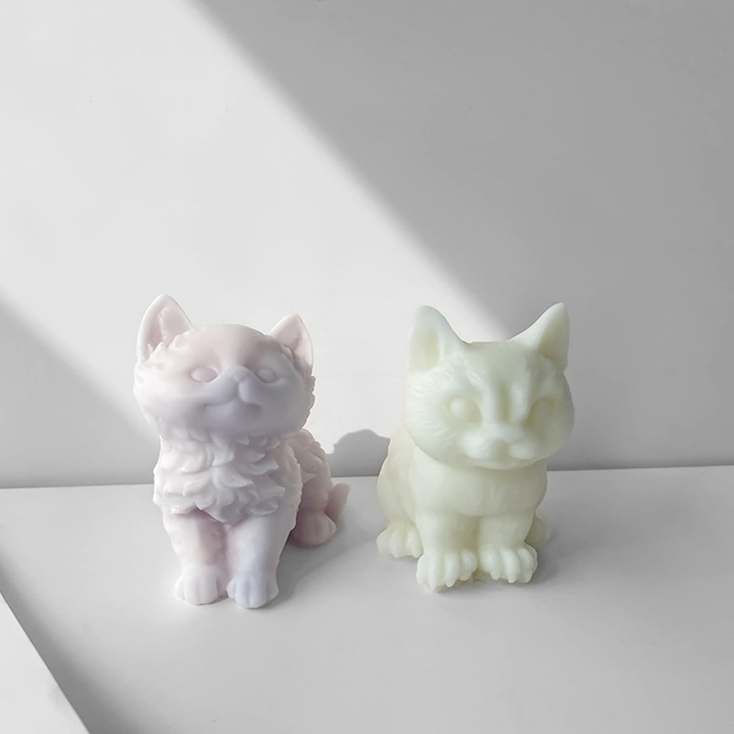 Moldes para velas de gato sentado, molde de silicona de animales 3D para hacer velas, bricolaje hecho a mano, jabón hecho a mano, molde de resina