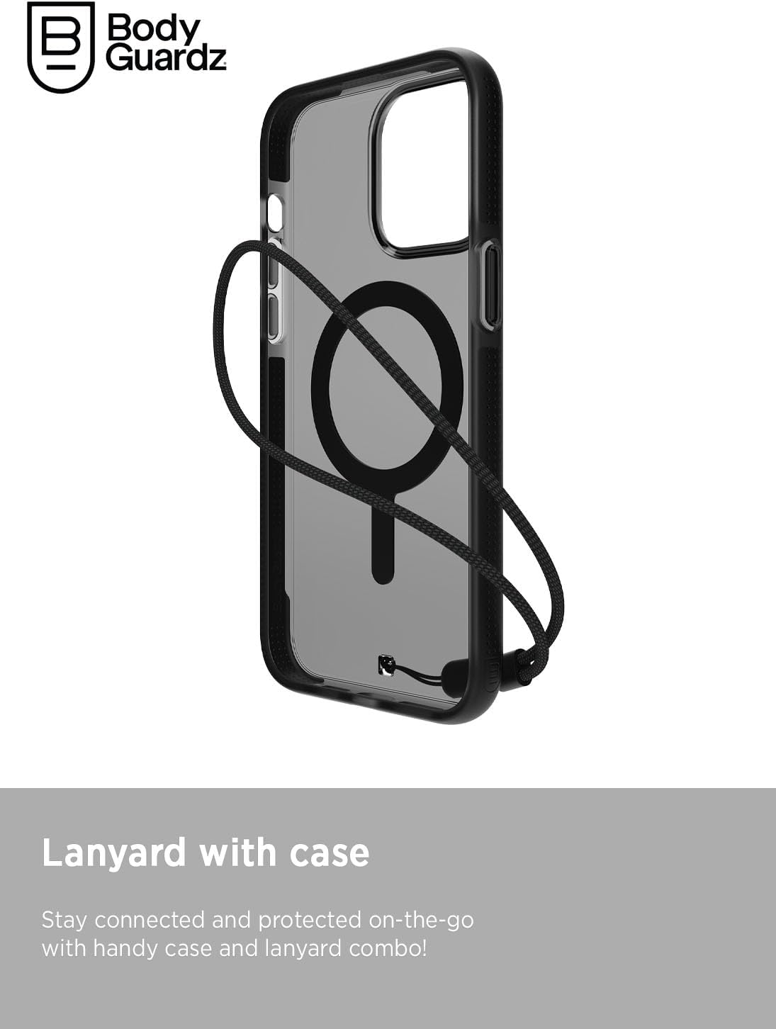 BodyGuardz Ace Pro – Funda para iPhone 15 Pro, resistente a prueba de golpes, con grado militar de 18 pies, probada contra caídas, compatible con