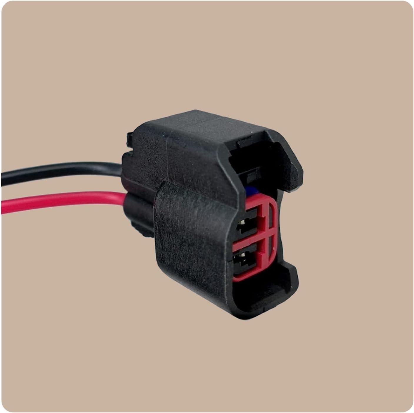 GKmow Pack-2 EV6 EV14 Conector del inyector con cable, conector estándar del inyector de combustible de productos del motor para la mayoría de los