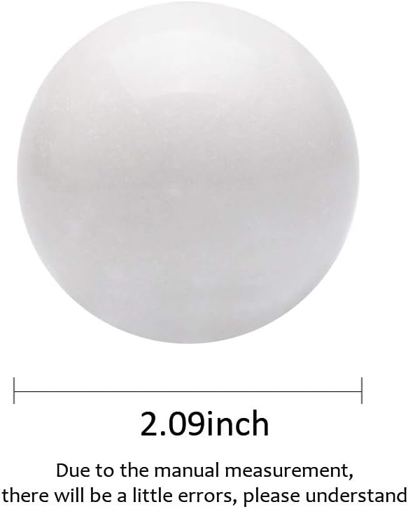 BRABUD 2.09 ” chino Baoding salud ejercicio bolas con bolsa mármol blanco mano bolas colección regalo TQZDBS034
