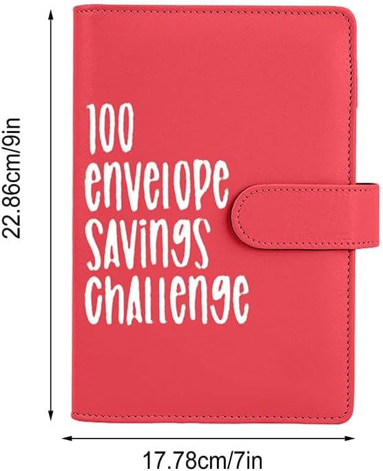 Carpeta de 100 sobres de desafío A5, libro de presupuesto fácil de ahorrar $5,050, carpeta de presupuesto para ahorrar dinero con sobres de