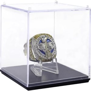 Caja expositora para anillo de campeonato, con 1 ranura de agujero, para fútbol, béisbol, baloncesto, hockey, escuela secundaria, clase, graduado, Caja expositora para anillo de campeonato, con 1 ranura de agujero, para fútbol, béisbol, baloncesto, hockey, escuela secundaria, clase, graduado,