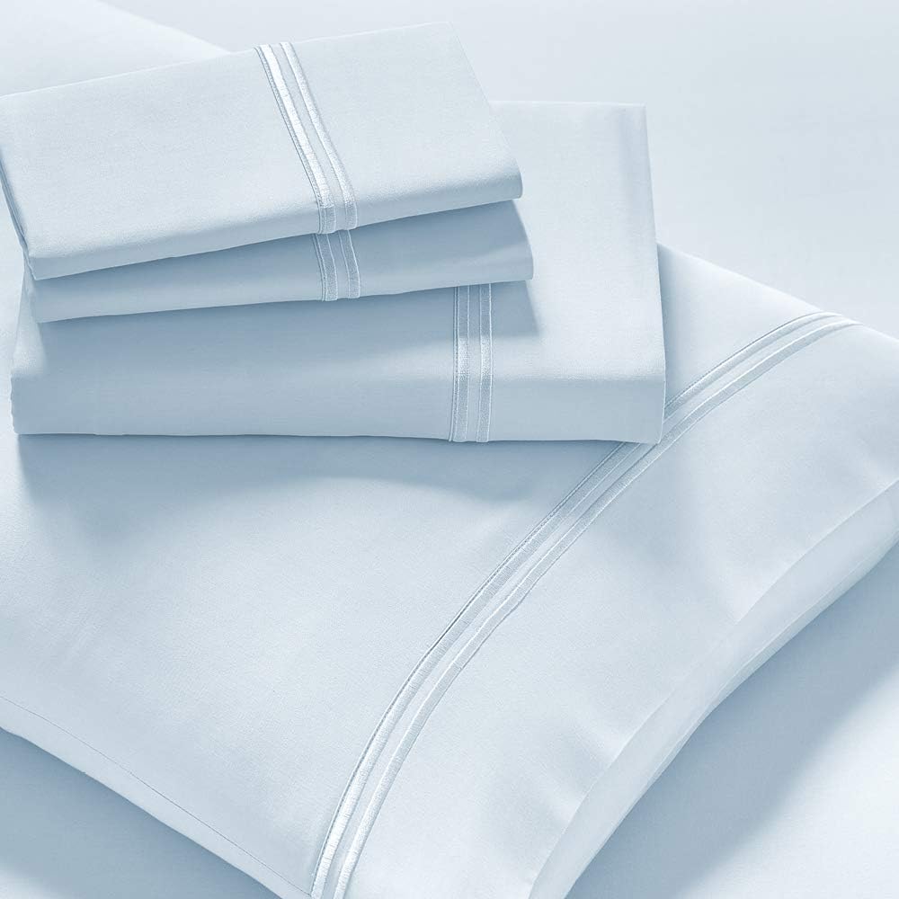 PureCare Elements Cool Touch – Juego de sábanas con 100 % Tencel, esquinas de ajuste preciso y fundas de almohada envolventes, tamaño King dividido,