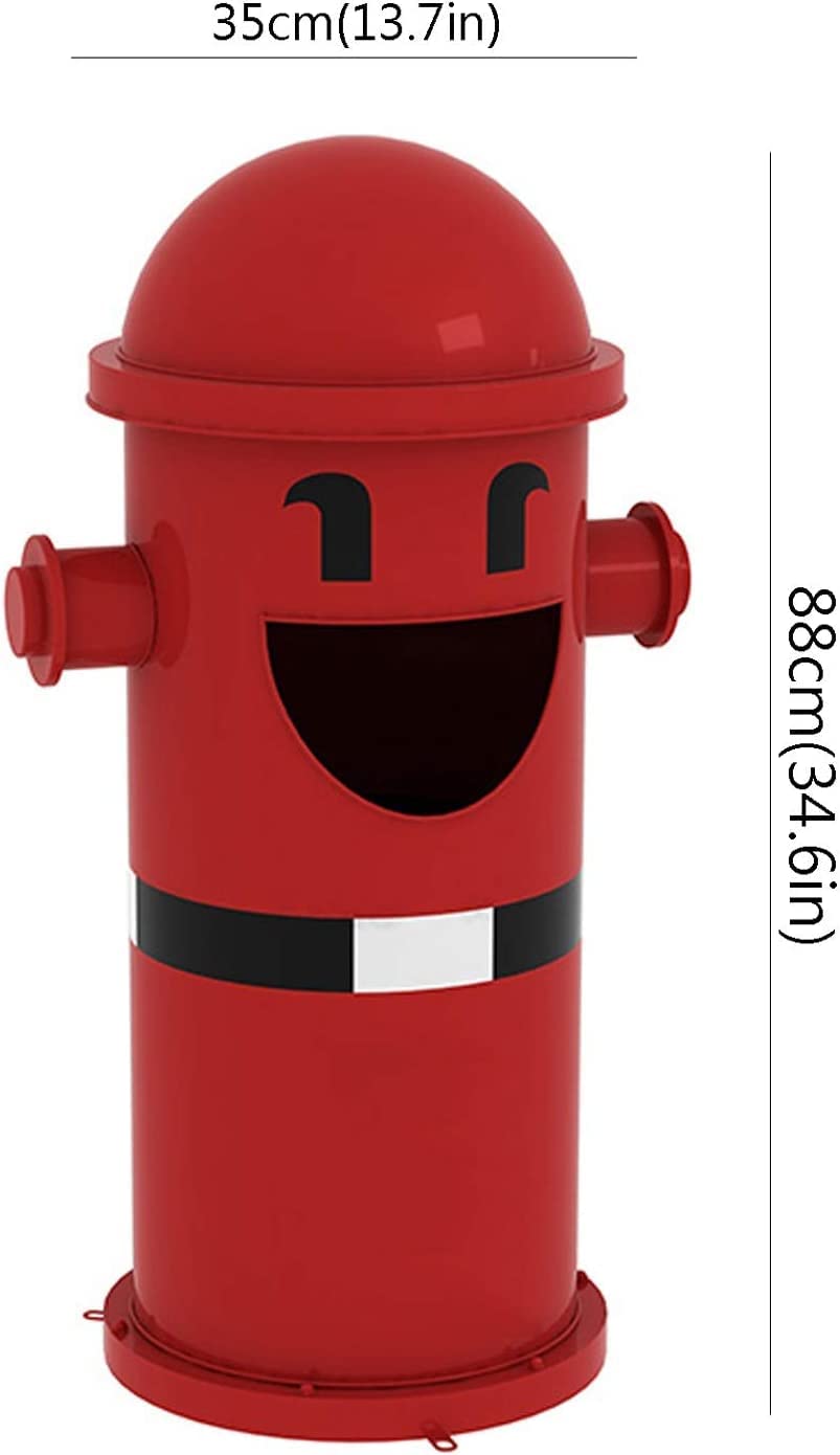 Bote de basura – Cubo de basura cilíndrico largo para exteriores, de hierro forjado, 7 colores, cubo de basura para exteriores, panel empotrado,