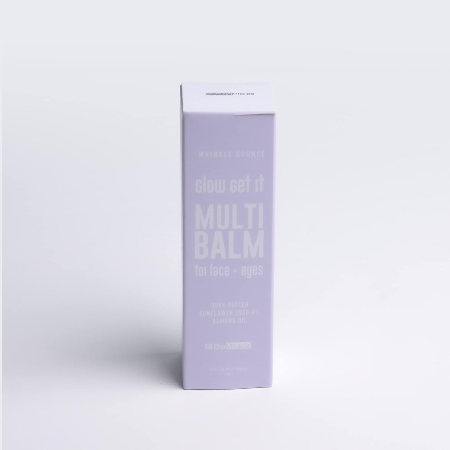 BioMiracle Glow Get It – Bálsamo múltiple para cara y ojos, debajo de los ojos, control de arrugas con aceite de almendras, manteca de karité y