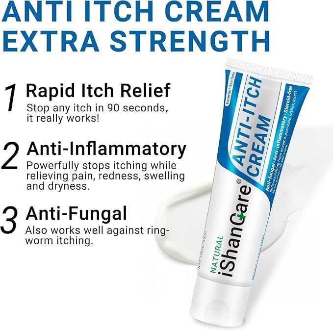 Crema calmante antipicazón extra fuerte ungüento para aliviar la picazón de la piel, para picazón de cuerpo completo causado por cambios