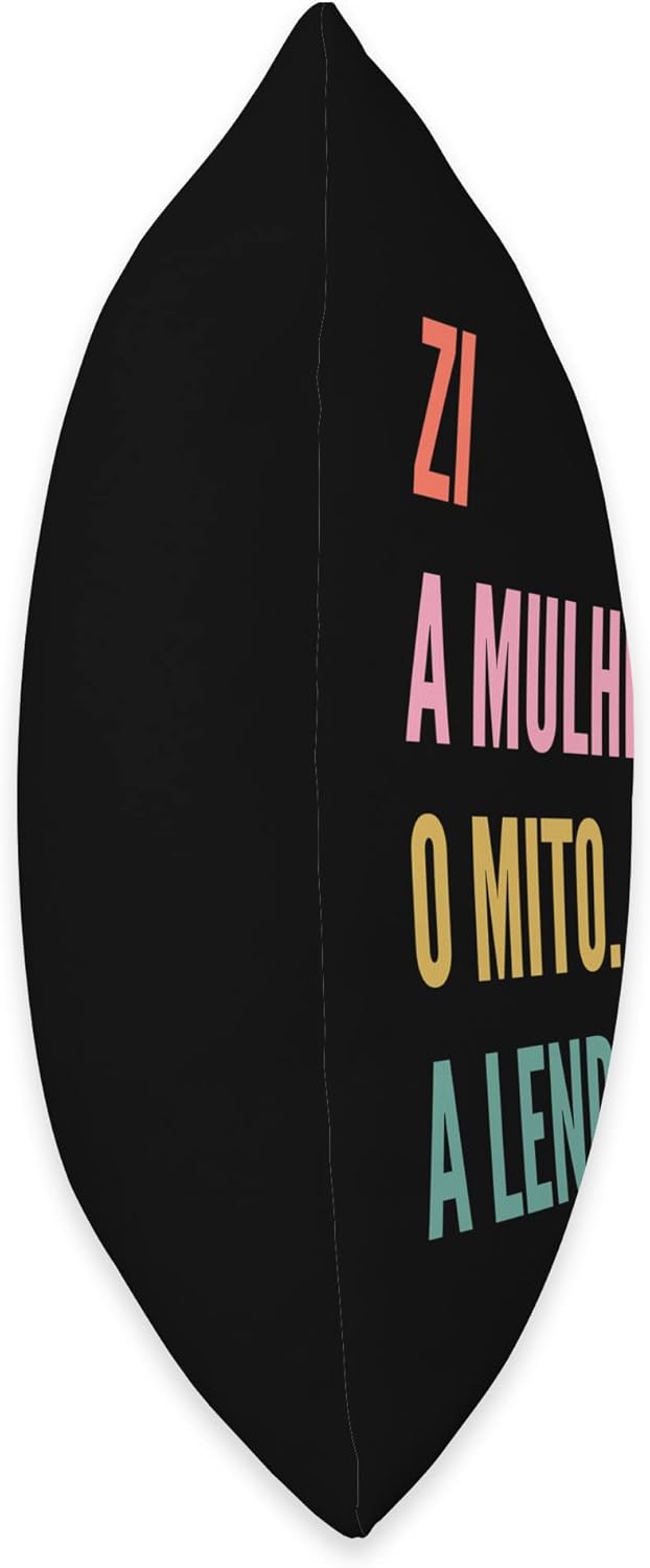 Designs De Nomes Engraçados Para Mulher Divertida almohada portuguesa con diseño de primer nombre, 18 x 18 pulgadas, multicolor
