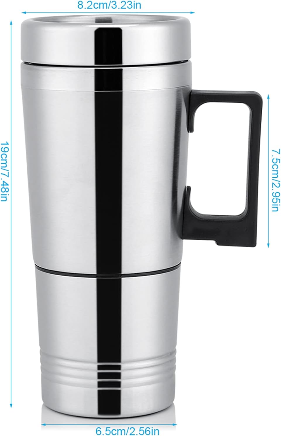 Taza de calefacción eléctrica para automóvil, 12 V24 V, 10.1 fl oz, taza eléctrica para café, té, agua, botella de bebida (24 V)