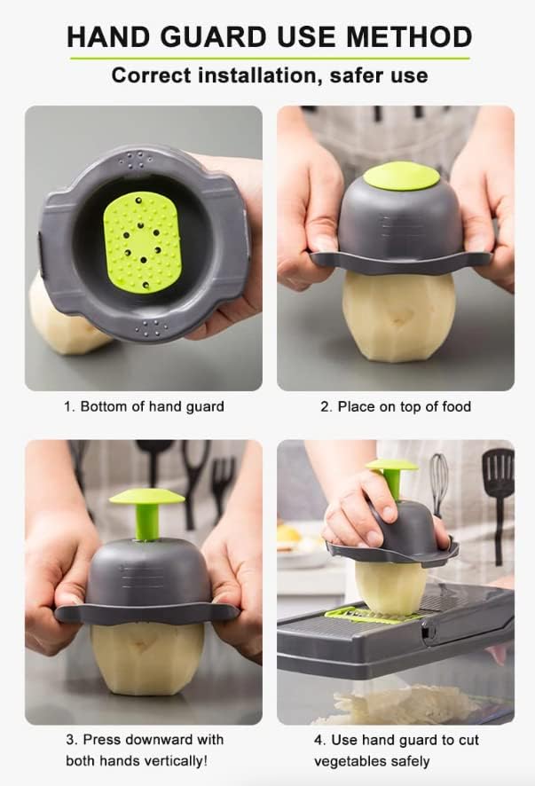 THE PERFECT PART Cortador de frutas y verduras 14 en 1, cortador de alimentos cebolla vegetariana, rebanador de cocina