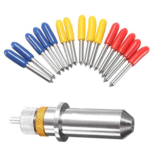 15 unidsset de aleación de aluminio de corte plotter titular con 304560 grados cuchilla cortador para cortador de vinilo Roland