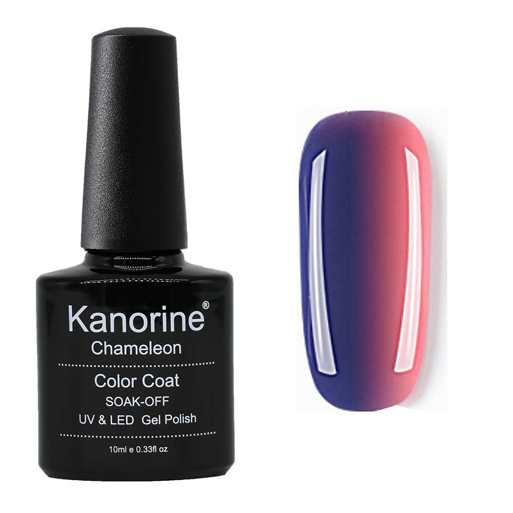 Esmalte de uñas de gel que cambia de color con la temperatura, 0.3onzas líquidas, kit de gel UV LED semipermanente
