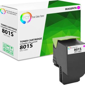 TCT Cartucho de tóner de alta calidad compatible con Lexmark 801S 80C1SM0 Magenta High Yield funciona con impresoras Lexmark CX310dn CX310n CX410de TCT Cartucho de tóner de alta calidad compatible con Lexmark 801S 80C1SM0 Magenta High Yield funciona con impresoras Lexmark CX310dn CX310n CX410de