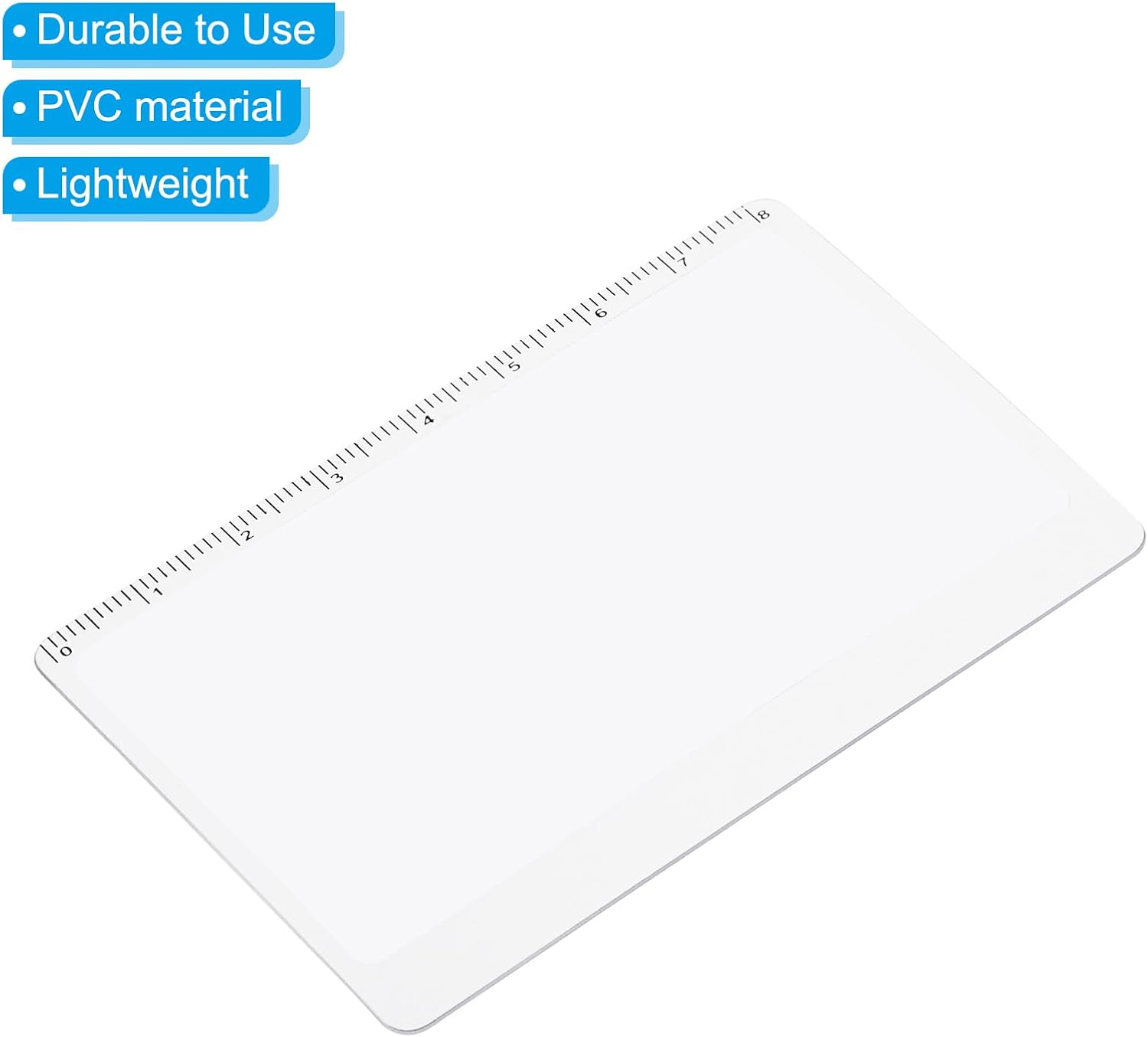 PATIKIL Lupa con marcador de páginas con regla de 3.1 in, paquete de 6 lentes de lupa de hoja de aumento 3X para personas con baja visión, lectura