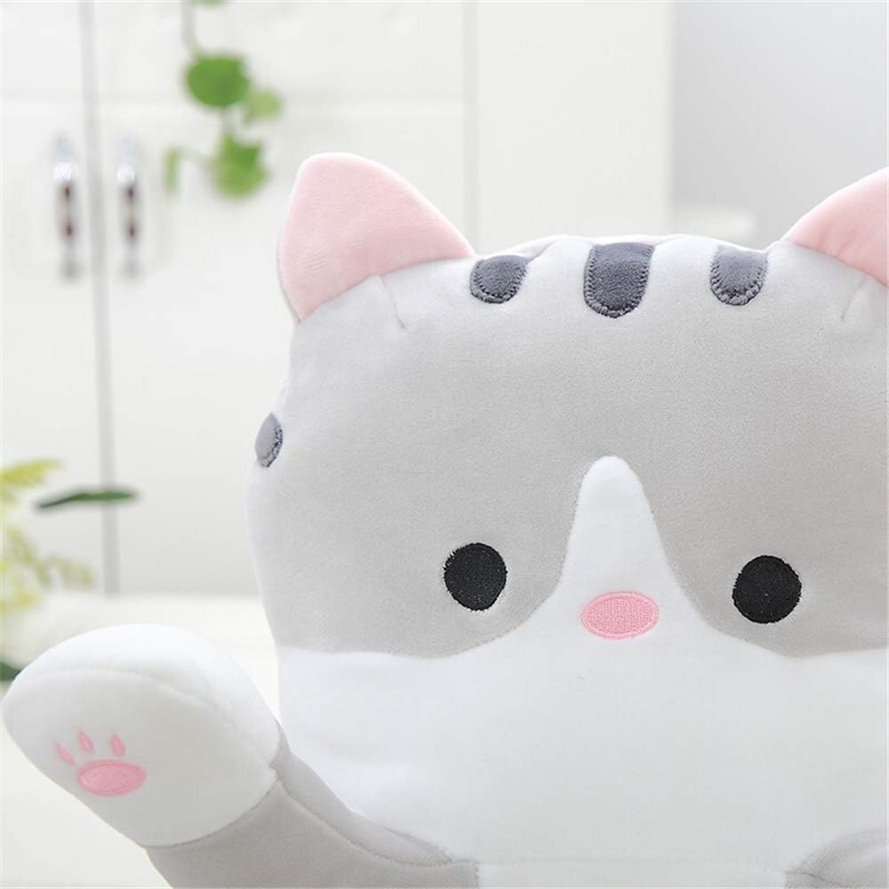 Shangman – Adorable almohada de peluche con diseño de gato de caricaturas, suave almohada larga para dormir, juguete, regalo para niños o novia,