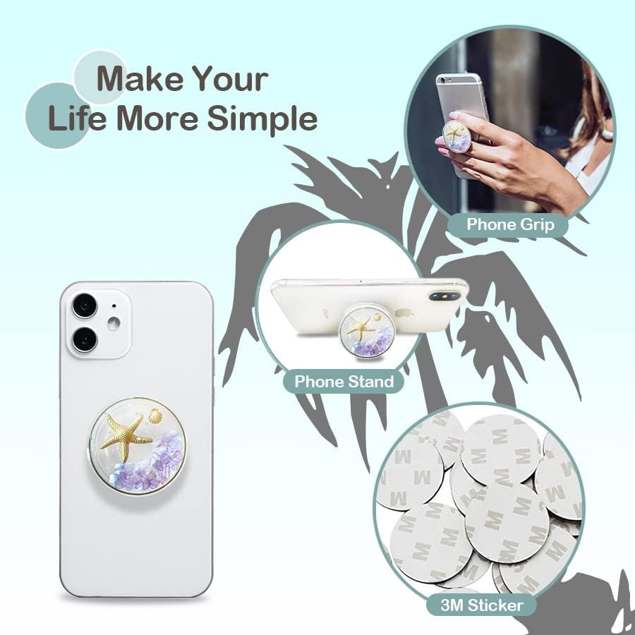 GRIPONG – Soporte plegable expandible para teléfono celular, tableta, accesorio de teléfono celular (violeta)