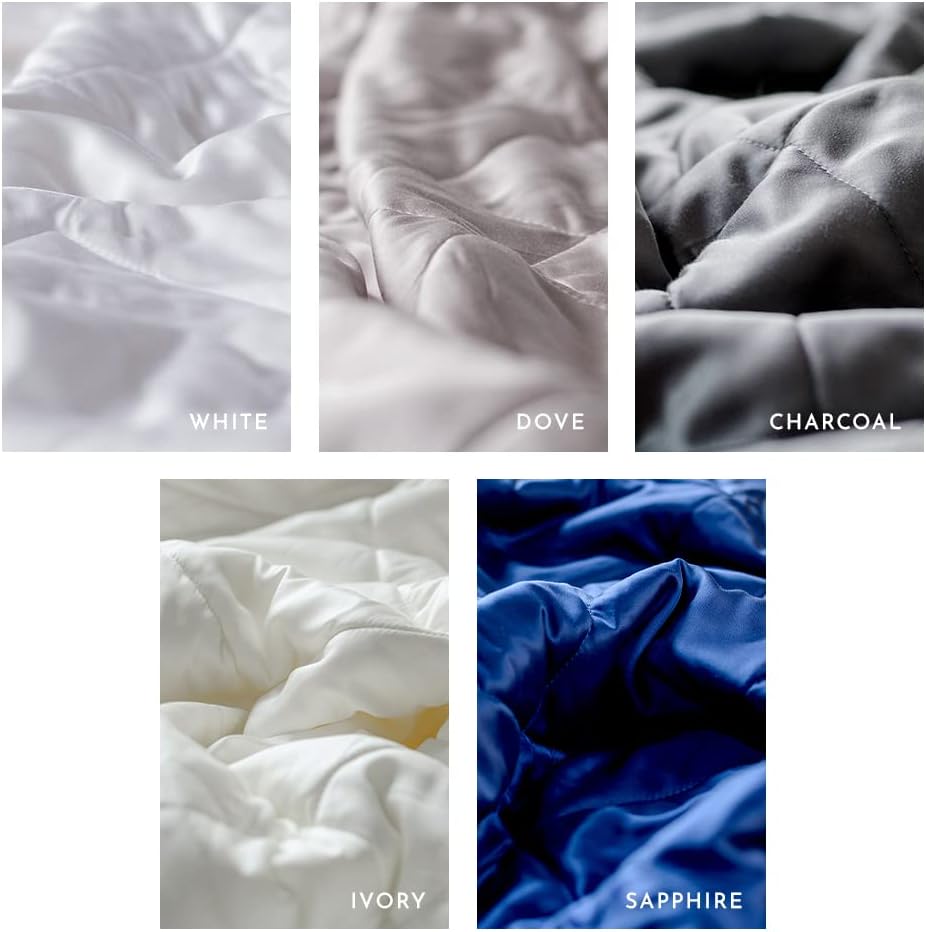 LUXOME Manta ligera  100% viscosa de tela y relleno de bambú  FullQueen – 86 x 92 pulgadas  Super suave  Regulador térmico  Carbón
