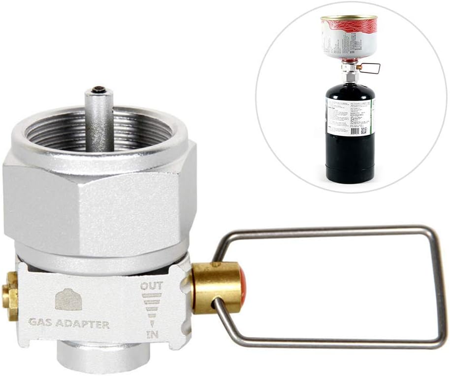 LIXADA Gas Saver Plus, Gas Convertor Shifter, Refill Flat Tank, Conversion Adapter, Camping Gas Adaptor Valve, for Nozzle Bottle TypeButane Gas