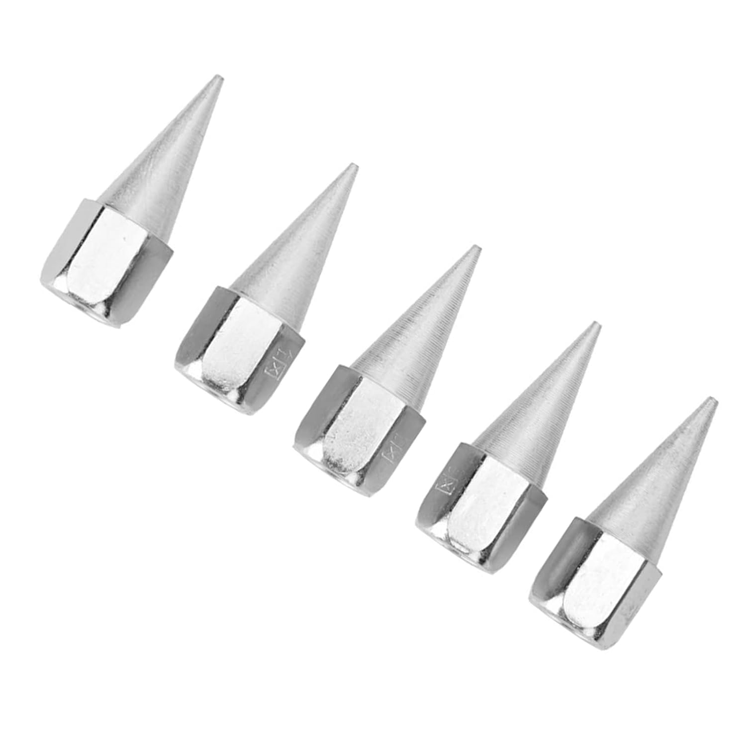 Fydun Grease Gun Nozzle Tip, 5PCS Metal Replacement Grease Tip Nozzle Fitting Nipple Grease Gun Lubrication Accessories