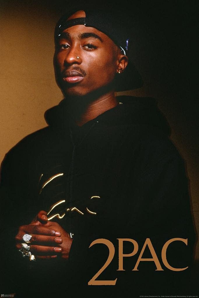 Pósteres Tupac de 2 pac con capucha, foto de los años 90, póster de rapero de hip hop para habitación estética de mediados de los 90, 2Pac