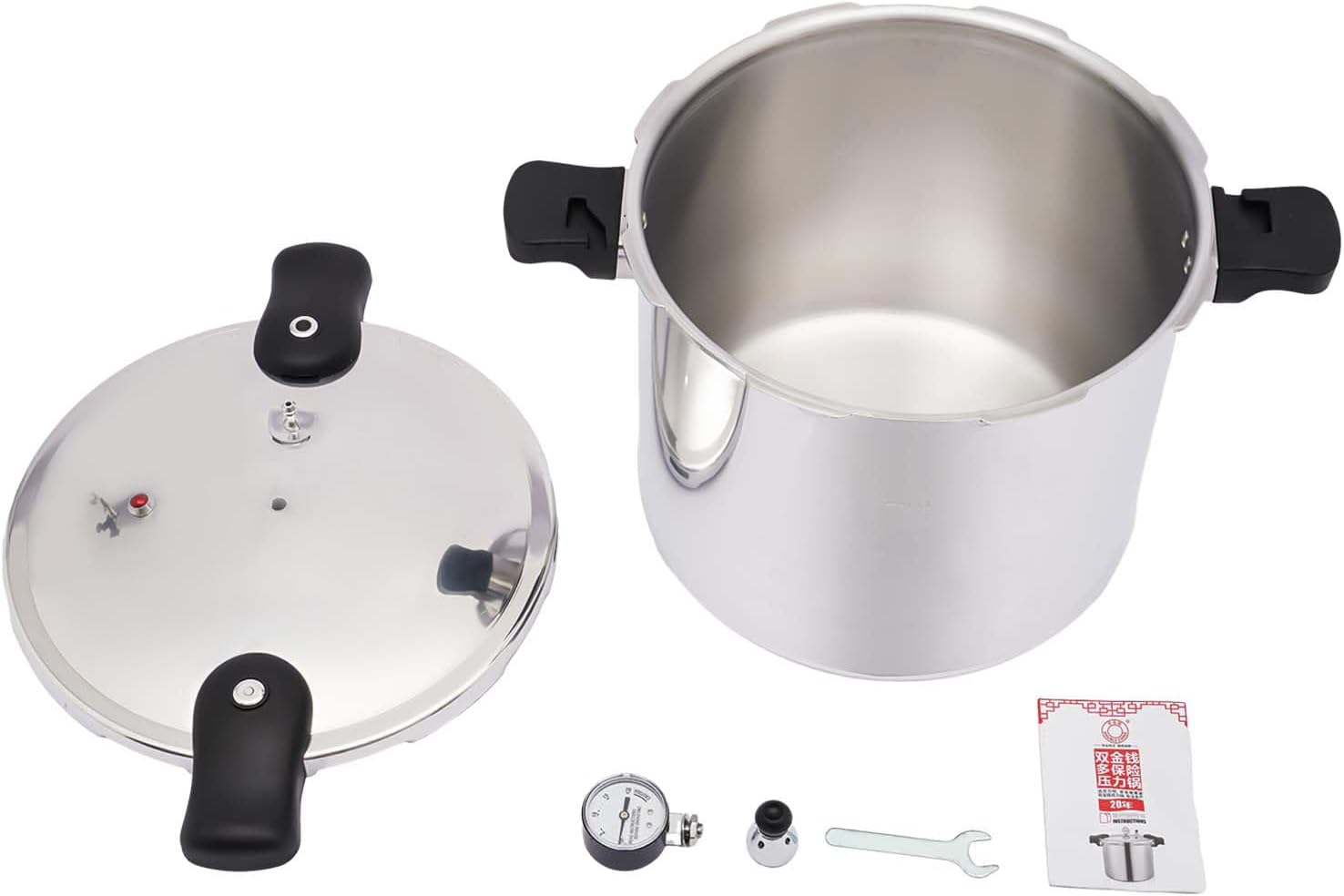 Mini olla a presión de 22L y 23 cuartos de galón de 90 Kpa, mini olla a presión de acero inoxidable 304, mini ollas a presión pequeñas, cerradura de