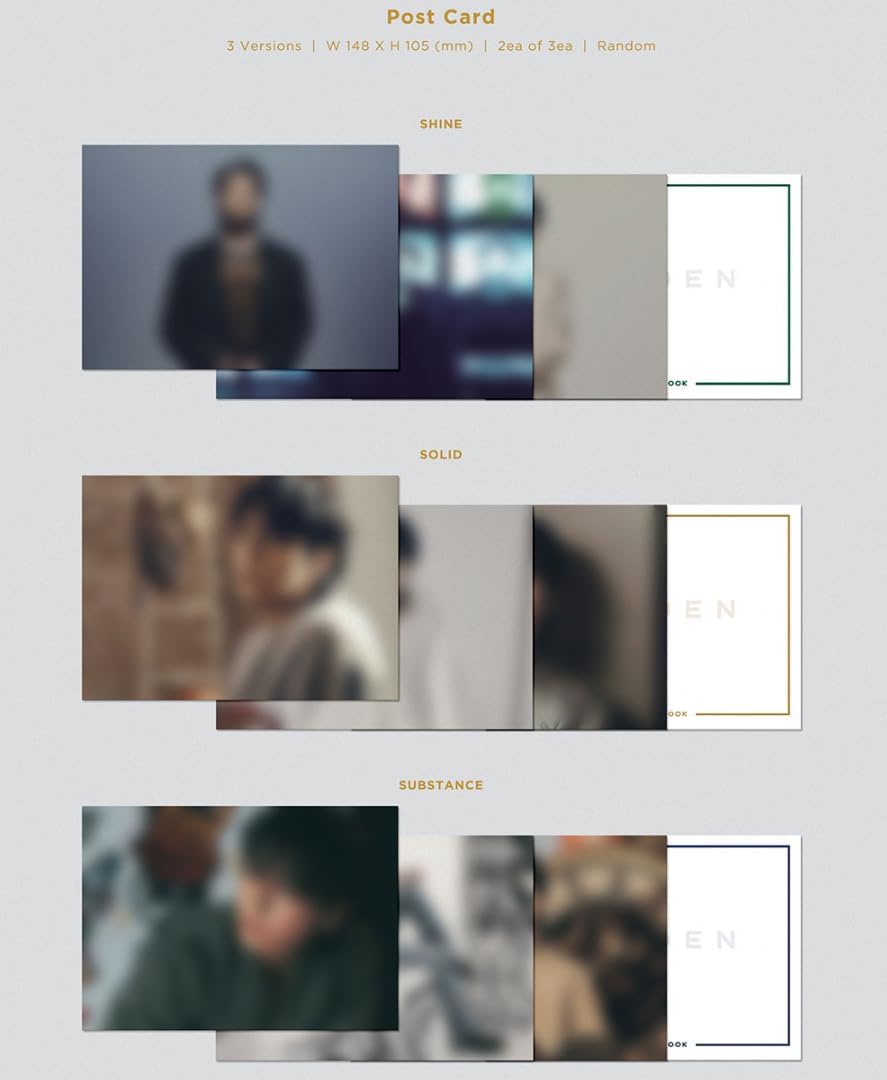 Weverse POB BTS JUNGKOOK GOLDEN 1er álbum en solitario 3 Ver Set + Weverse Shop Tarjeta fotográfica POB