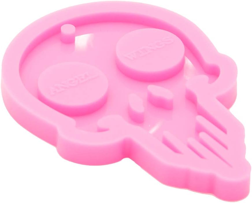 Moldes de resina con forma de calavera, súper brillantes, moldes de silicona, moldes de epoxi para manualidades, llavero, collar, joyería,