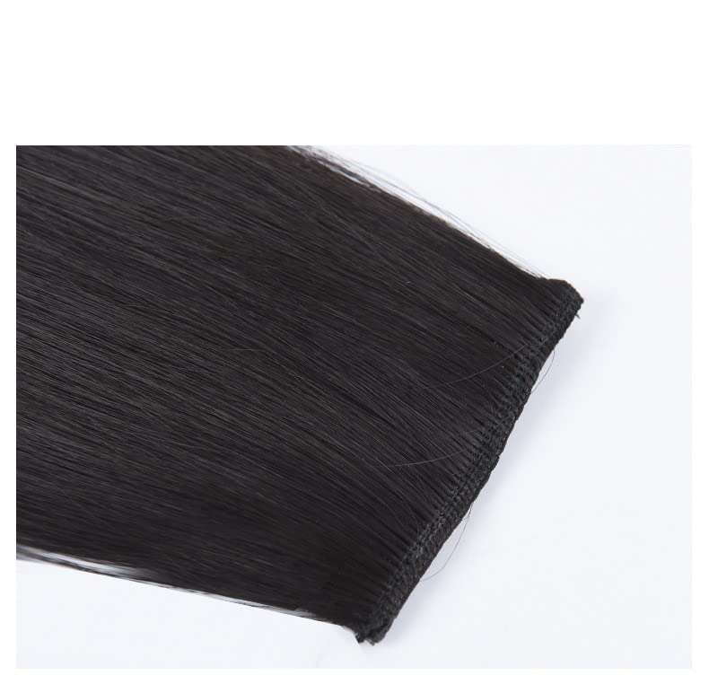 Almohadilla de pelo sintético invisible sin costuras, con clip, extensión de cabello para cabello fino para mujeres, 2 unidades de 8 pulgadas (14