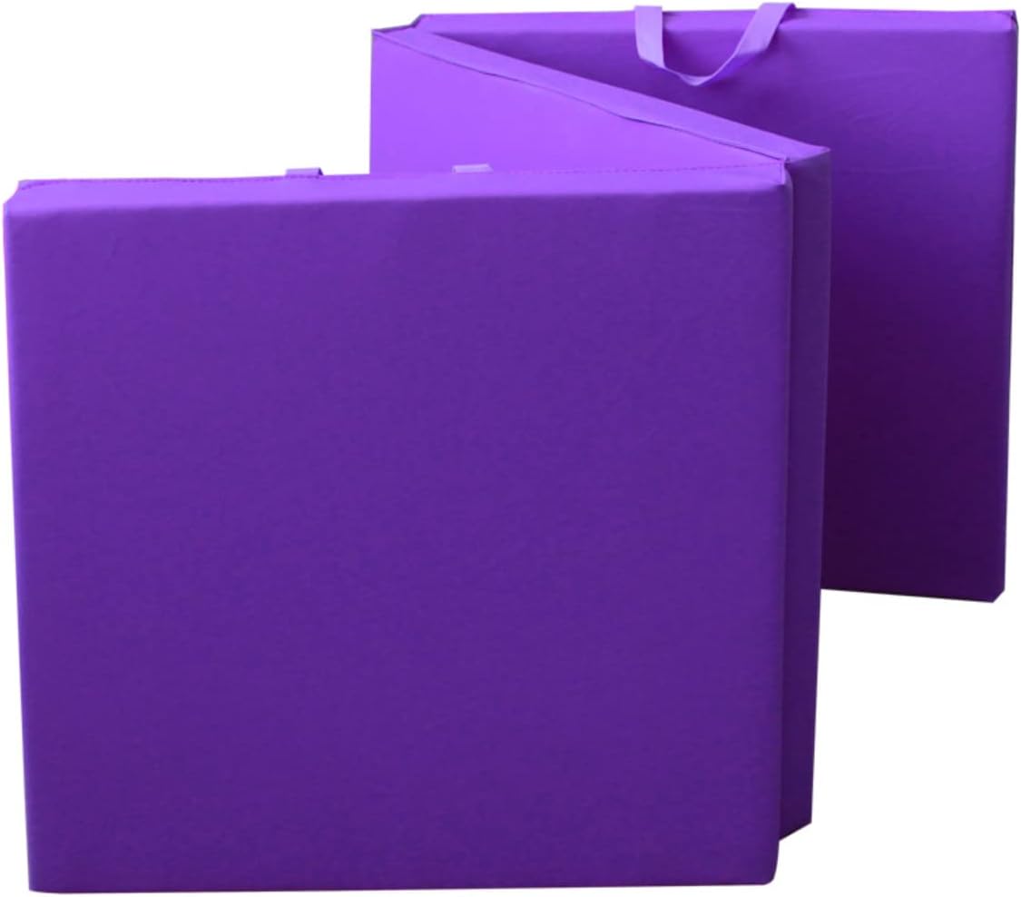 PRISP Tapete de ejercicio plegable de 6 x 2 pies, tapete de gimnasia de tres pliegues para gimnasio en casa y entrenamientos de fitness, 2 pulgadas