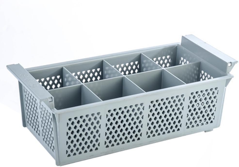 benbigbee Organizador de 8 compartimentos para cubiertos de plástico, organizador de almacenamiento para encimera de cocina, capacidad para tenedor,