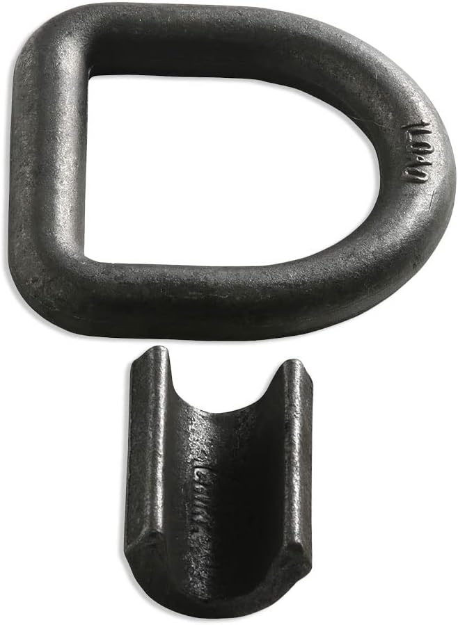 DC Cargo – Anclajes de amarre con anillo en D soldado  34 pulgadas (paquete de 4) acero forjado resistente con ABS de 27,000 libras  Anillos en D