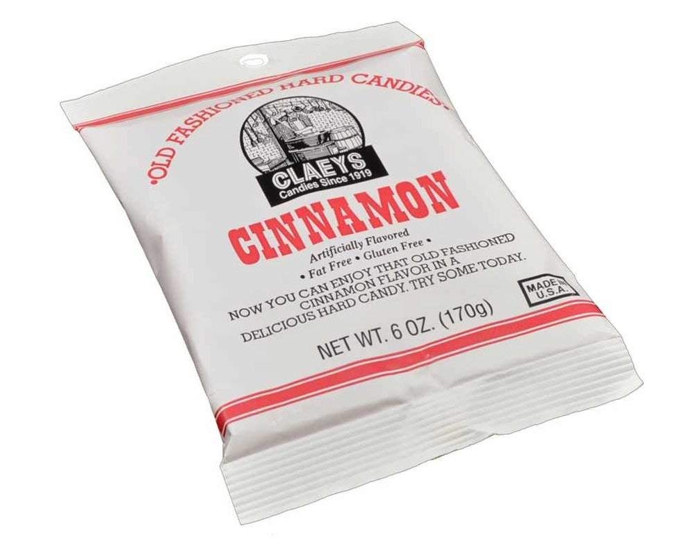 Caramelo de canela de 6 onzas de Claey’s Candy, paquete de 3