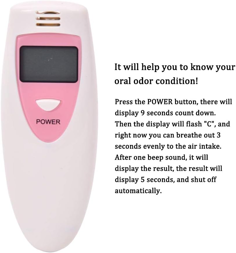 ERYUE Probador de mal aliento, detector portátil de mal aliento para higiene bucal, probador de estado de higiene bucal, herramientas internas para