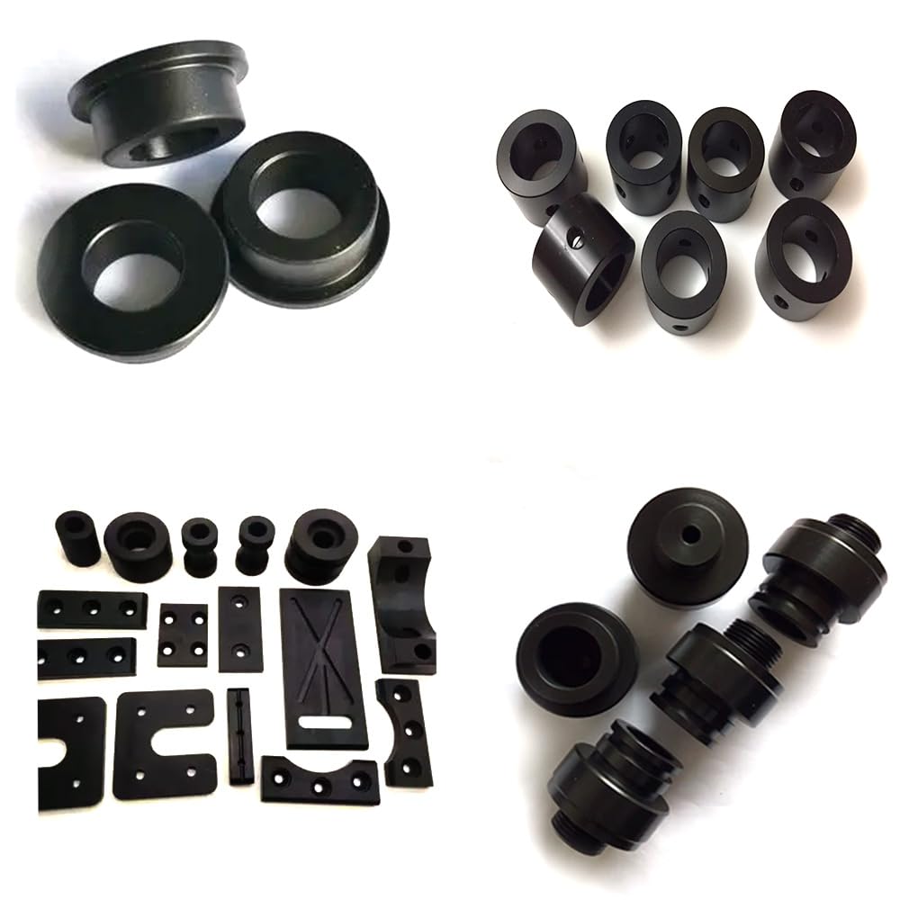 Paquete de 4 varillas redondas de copolímero de acetal, varillas de copolímero de acetal negro opaco de 58 pulgadas de diámetro y 12 pulgadas de