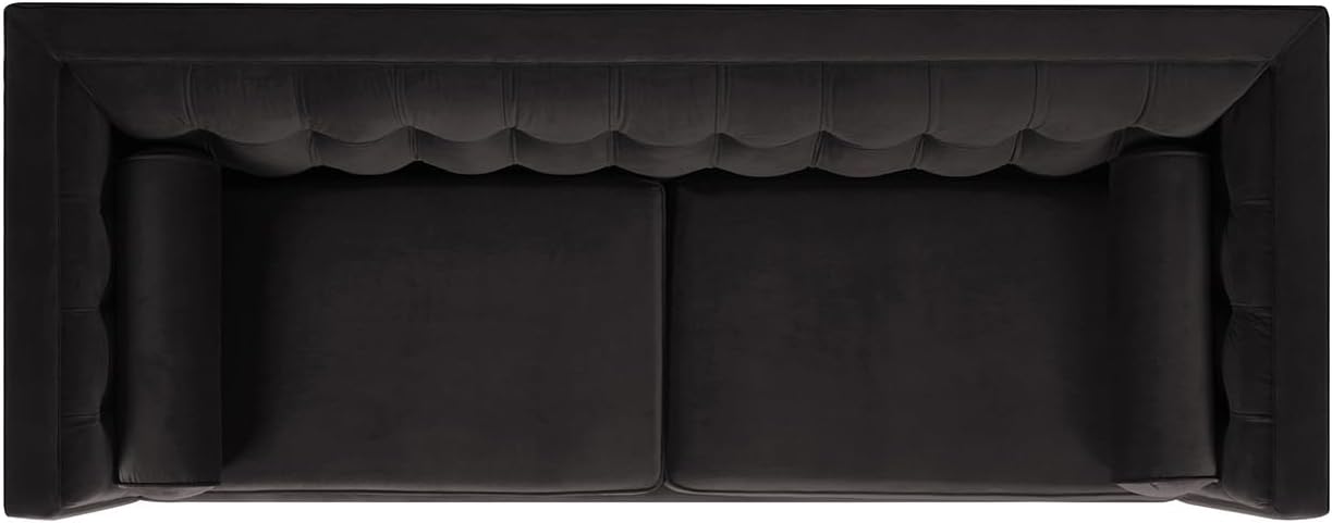 Jennifer Taylor Home, Colección Jack – Moderno sofá tapizado a mano con 2 cojines de apoyo, 84 pulgadas, color gris oscuro